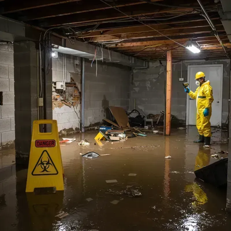 Flooded Basement Electrical Hazard in Mila Doce, TX Property